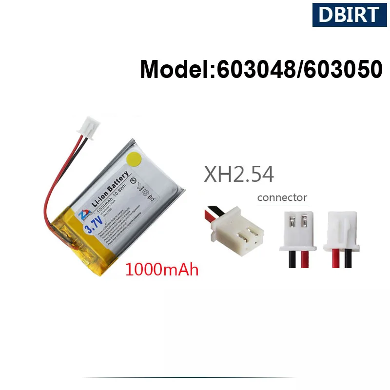 1000mAh LP603048 AHB603048 603048 603050 XH2.54 XH 2.54 بطارية موصل لجهاز تحديد المواقع سماعة الألعاب الماوس ساعة ذكية