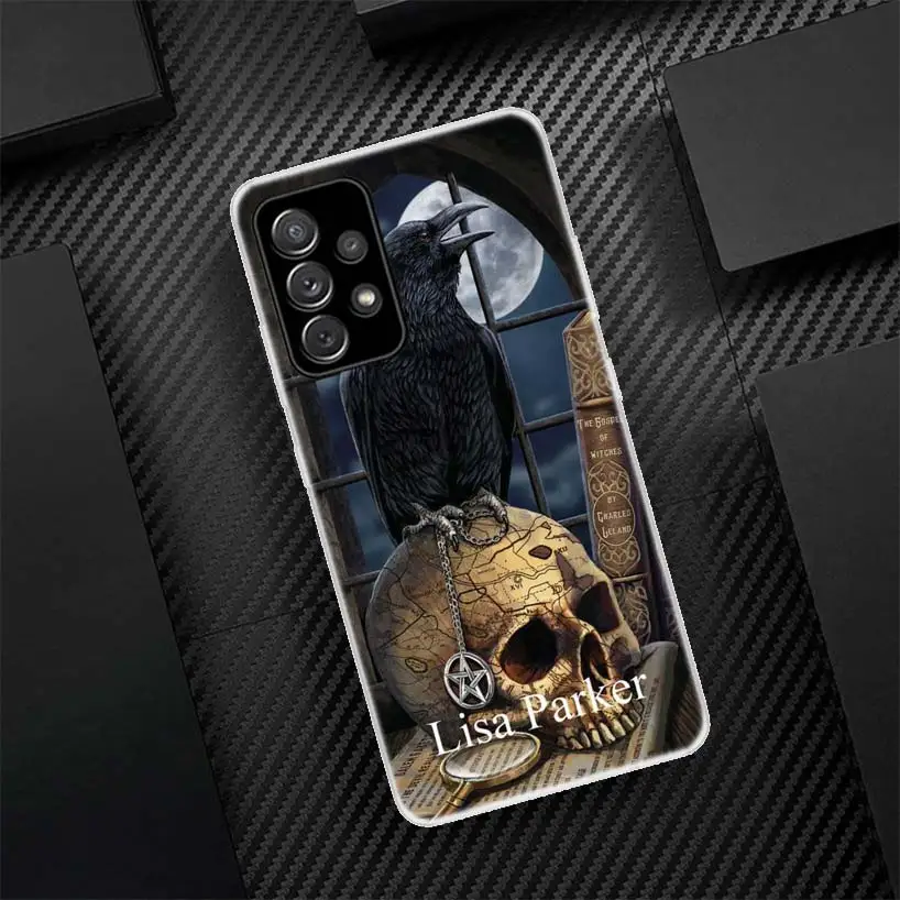 Crow Raven Dark Skull Phone Case For Samsung Galaxy A55 A54 A52 A53 A15 A14 A12 A13 A25 A24 A22 A23 A35 A34 A32 A33 A04S A02S A0