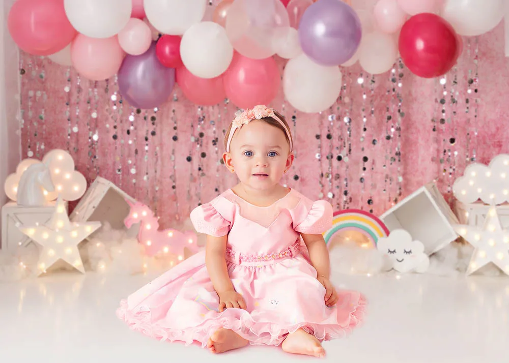 Mocsick balão decorativo de bolo de aniversário infantil, balão para fotografia, adereços para decoração de cabine de estúdio