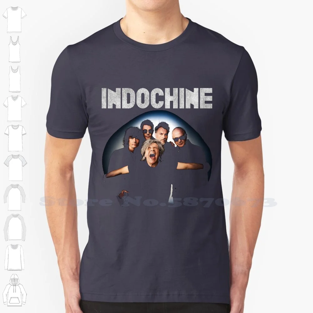 Indo Chine Rocks! 100% Pure Cotton T-Shirt Pop Francophonie Canary Bay New Wave French Music Band