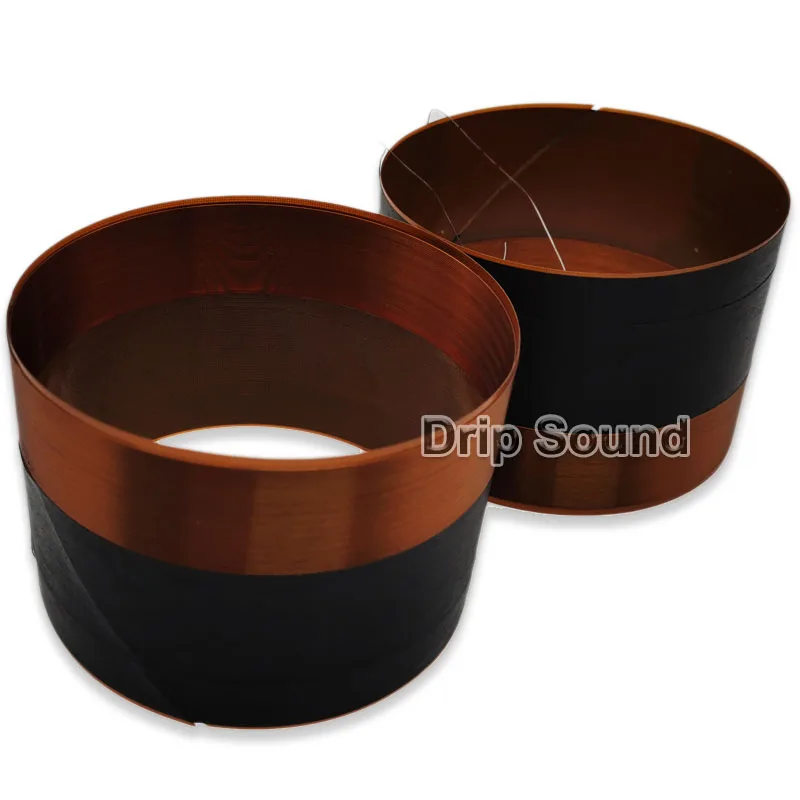 2x 100mm 7-8Ohm High Fiber 100-Core 2-Layer Copper Wire Bass Speaker Voice Coil For Woofer Sound Driver Loudspeaker Repair Parts