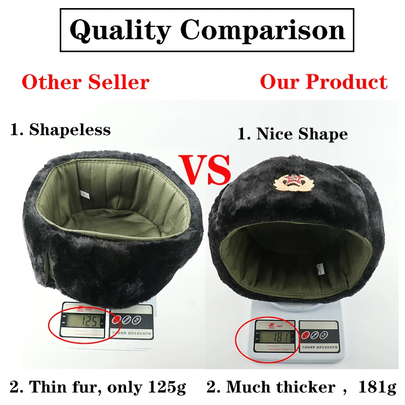 Camoland Winter Dikkere Faux Fur Oorklep Hoeden Mannen Sovjet Militaire Badge Russische Ushanka Hoed Warme Bommenwerper Hoed Sneeuw Caps