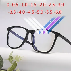 Super Light TR90 Eyeglasses Frame Unisex Glasses Computer Big Square Eyewear 0 -0.5 -1 -1.5 -2 -3 To -6.0