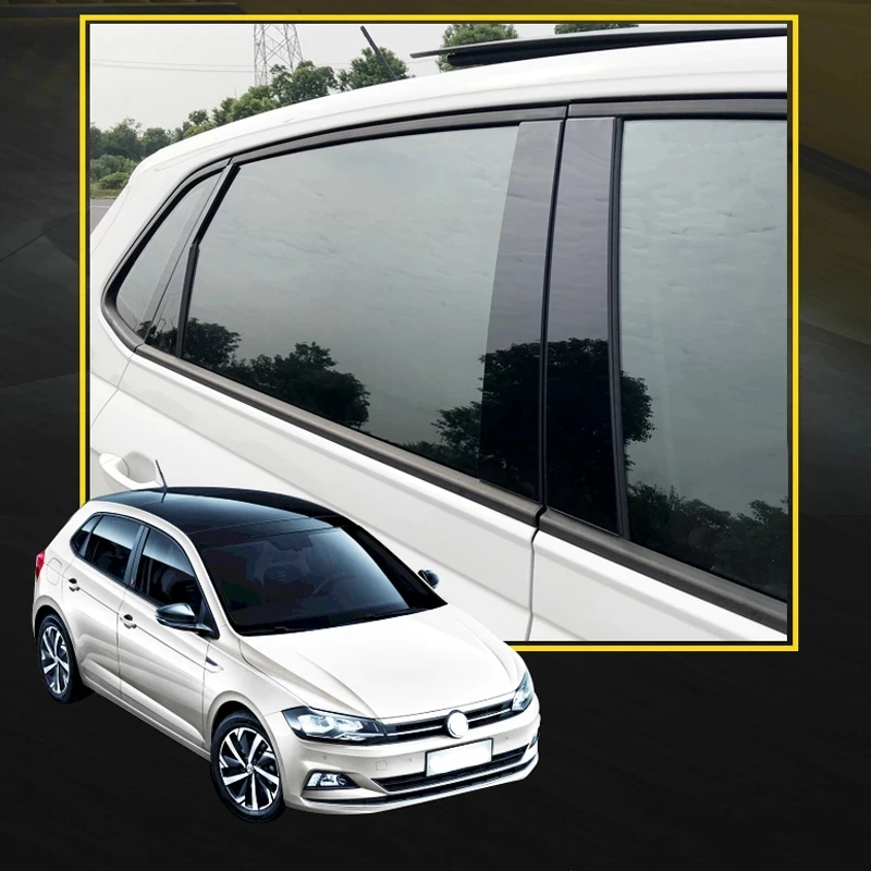 Window Pillar Sticker Trim For 2019 2020 Polo Car Accessories Styling 10Sets