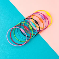 1.5mm Colors EDC Keychain Tag Rope Wire Cable Loop Screw Lock Gadget Ring Key Stainless Steel Keyring Circle Camp Fittings