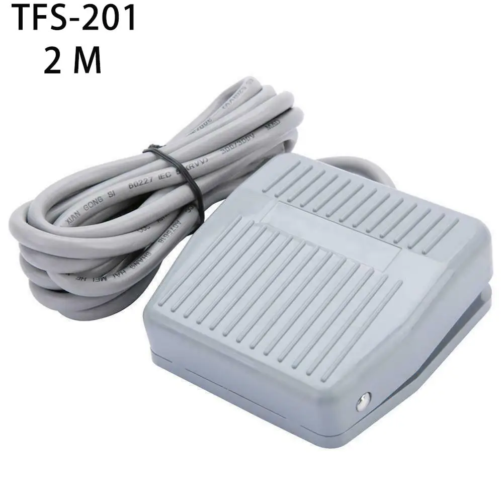 1pcs Foot switch of 0-400 V Momentary control switch Electric pedal SPDT gray  2m wire gauges