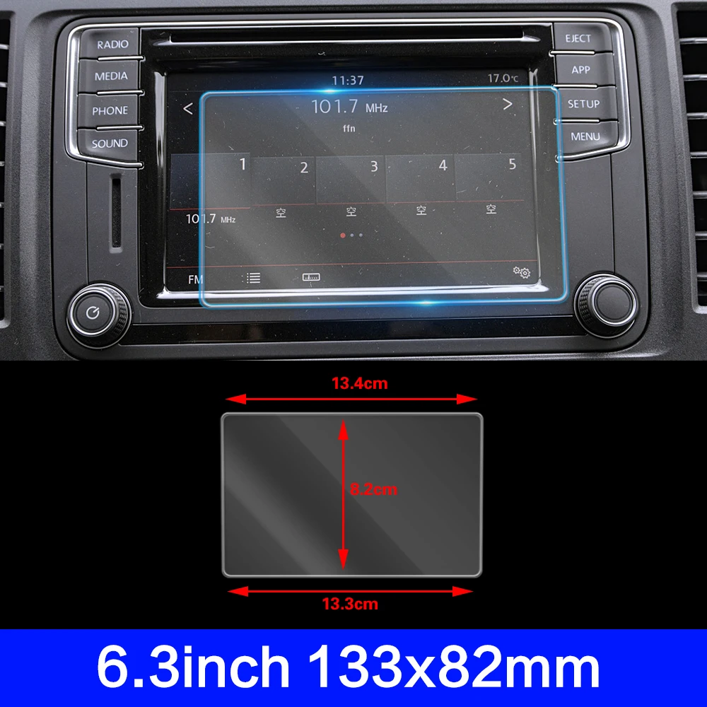 Para volkswagen vw caravelle 2016-2019 navegação gps de vídeo do carro tela lcd filme protetor de vidro temperado anti risco acessório