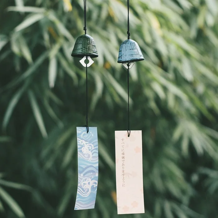 Japanese Iron Wind Chime Retro Hanging Bell Outdoor Hanging Wind Bell Suit for Home Car Decoration