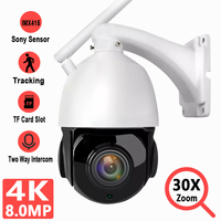 5MP/8MP 4K WIFI PoE PTZ IP Camera Outdoor TF Card Human AI Auto Tracking 30x Zoom Onvif P2P Audio Security Camera Camhipro APP