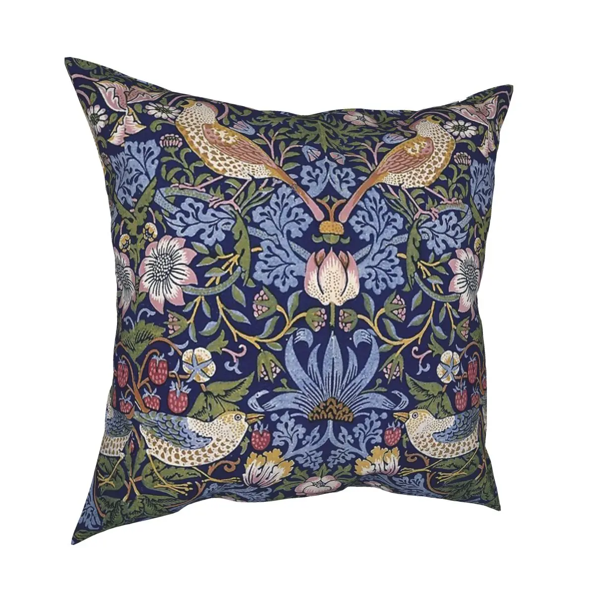 William Morris Strawberry Design Pillow Case Decoration Cushion Cover Throw Pillow for Car Polyester Double-sided Printing Print