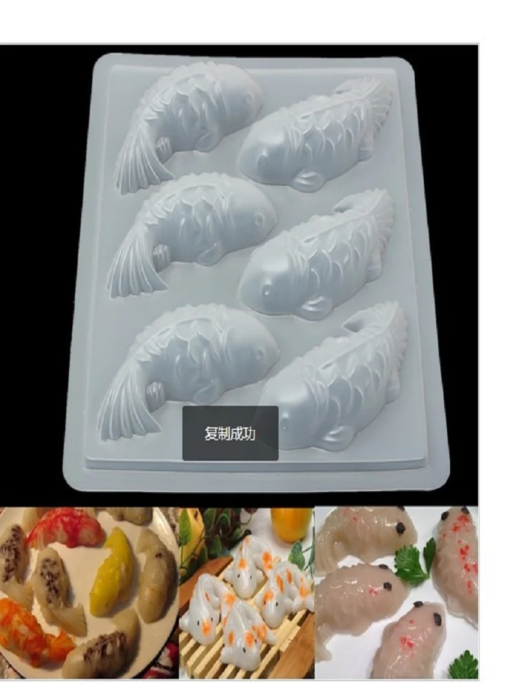 Baking tool six fish PP jelly mold goldfish Chocolate Mold pudding mold