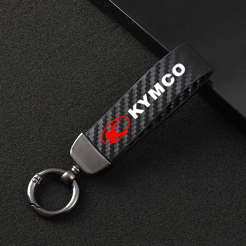 High-Grade Leather Motorcycle keychain Horseshoe Buckle Jewelry for KYMCO Xciting 250 300 400 AK550 CT250 CT300 S400 DOWNTOWN