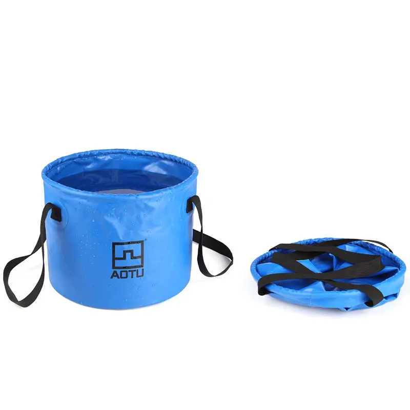 

Outdoor Basin Fishing Hand-Washing Foot-Bath Bucket 12L Portable Folding Camping Artifact