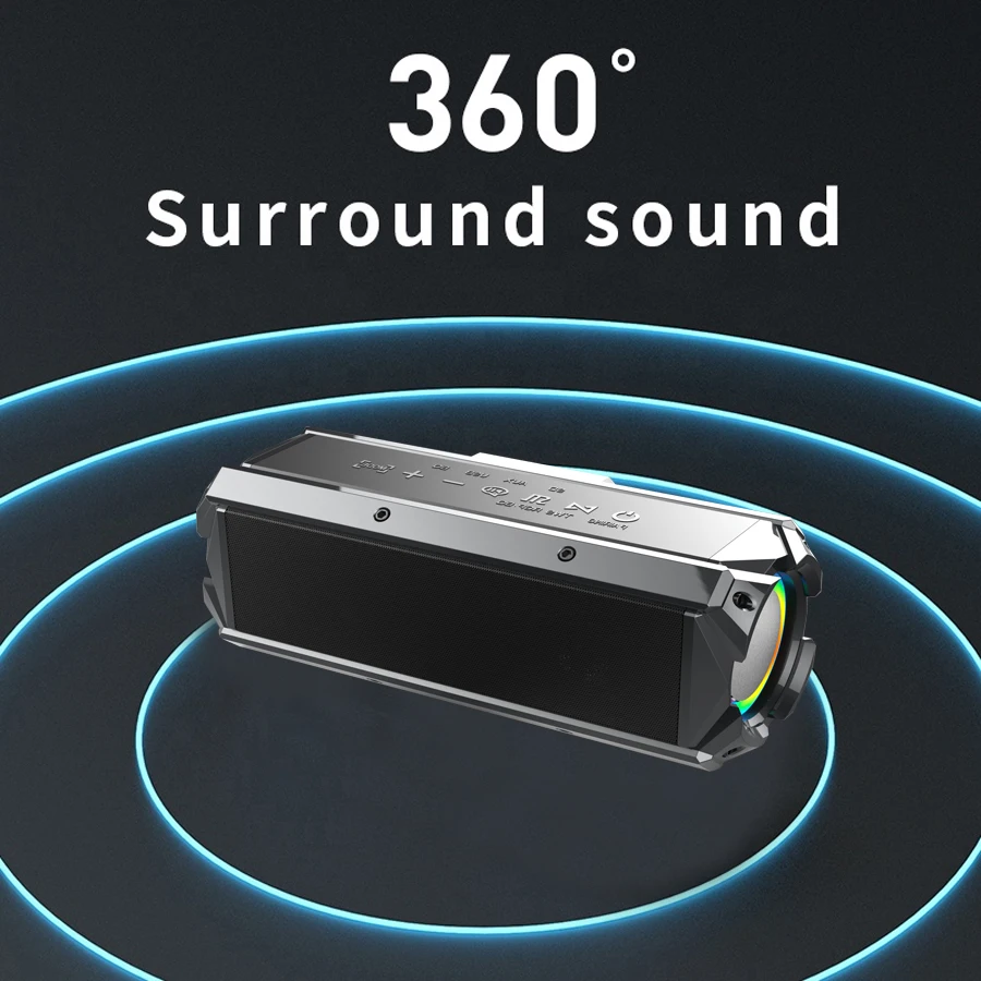 Imagem -02 - Alto-falante Bluetooth Portátil ao ar Livre Subwoofer Estéreo 3d de Alta Potência Alto-falante de Música sem Fio Home Theater Suporte Tws 100w