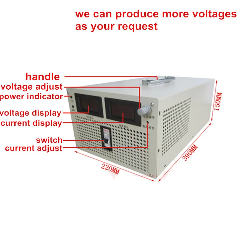 CHUX 3000W Adjustable Switching Power Supply 0-12v 15v 24v 48v 72v 110v AC DC Big Walt Led Light Laboratory Test Power Supply