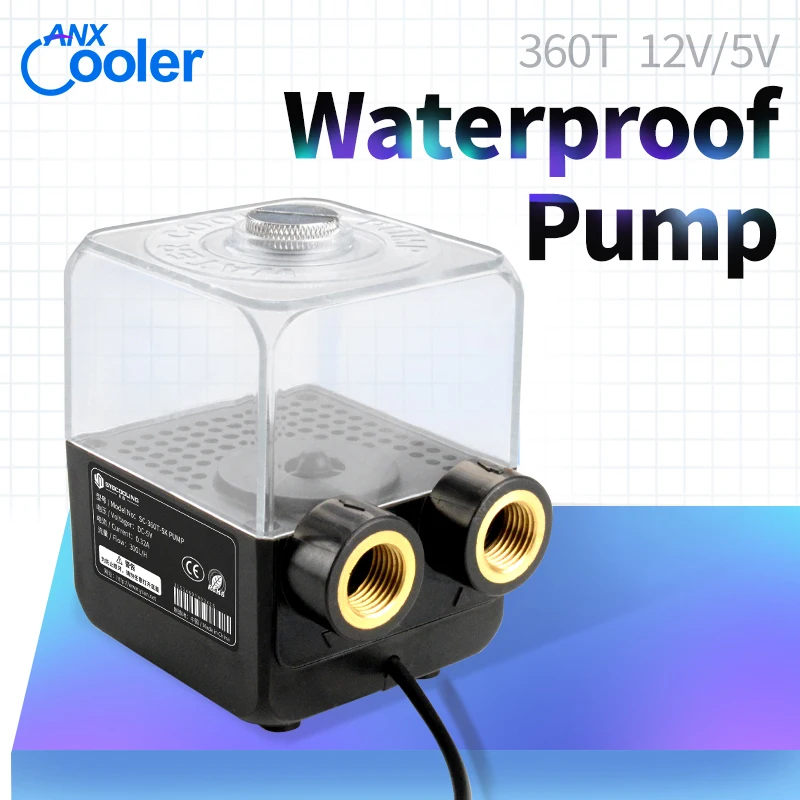 Syscooling Water proof pump SC-360T quiet Water Pump DC 5V/12V/24V For Liquid Cooling Computer Water Cooling System G1/4 thread