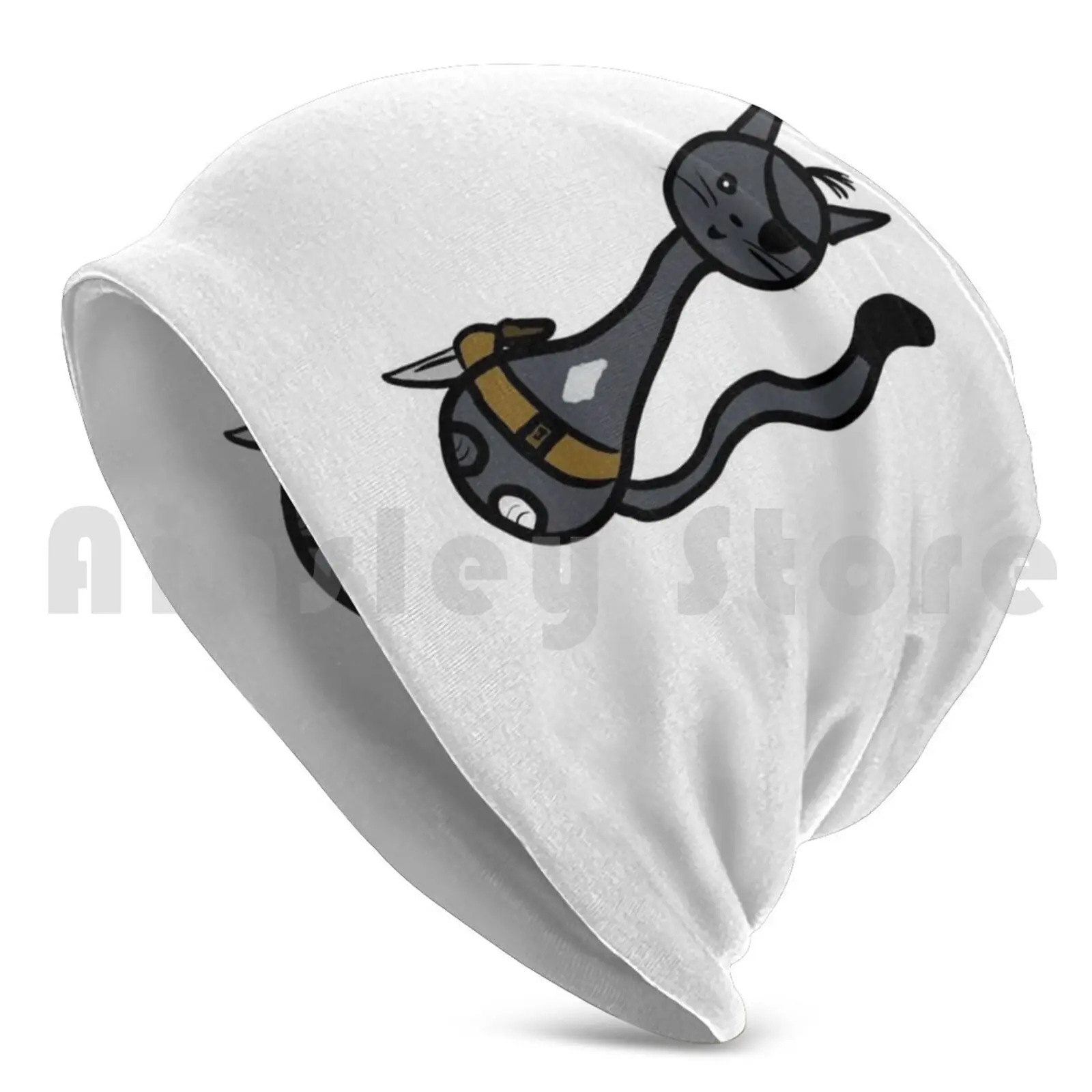 Captain One-Eye Beanies Pullover Cap Comfortable Captain One Eye Captain Pirate Pirate Captain Cat Cute Children