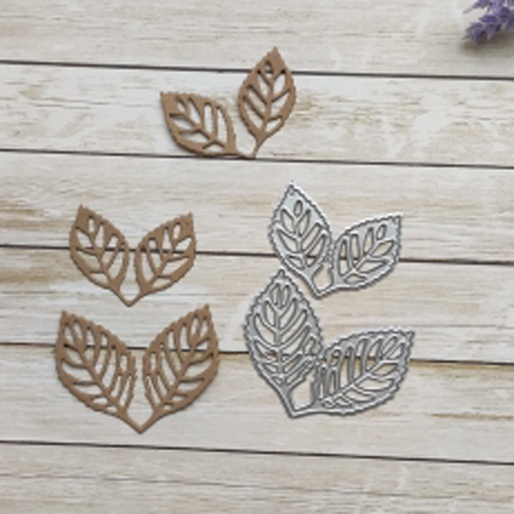 New 2Pcs leaves Metal cutting Die scrapbook Decoration embossed Photo album Decoration Card making DIY Handicrafts