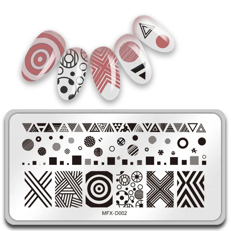 MiFanXi Nail Stamping Plates Portrait Flower Nail Art Board Template Steel Geometric Printing Stencil Fashion Power