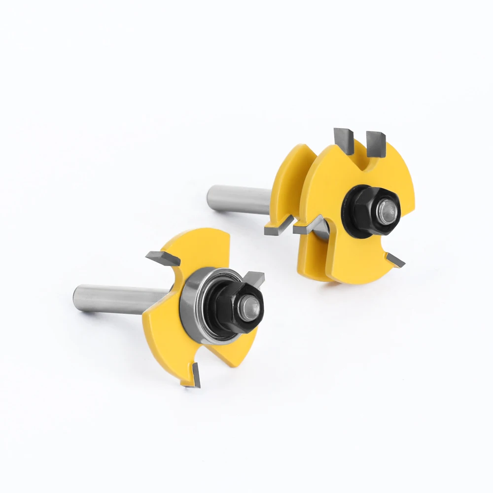 Imagem -03 - Lavie-fresadora de Madeira T-slot mm Shank Língua e Groove Joint Montar Router Bits Ferramentas de Corte de Madeira Mc02002 Pcs