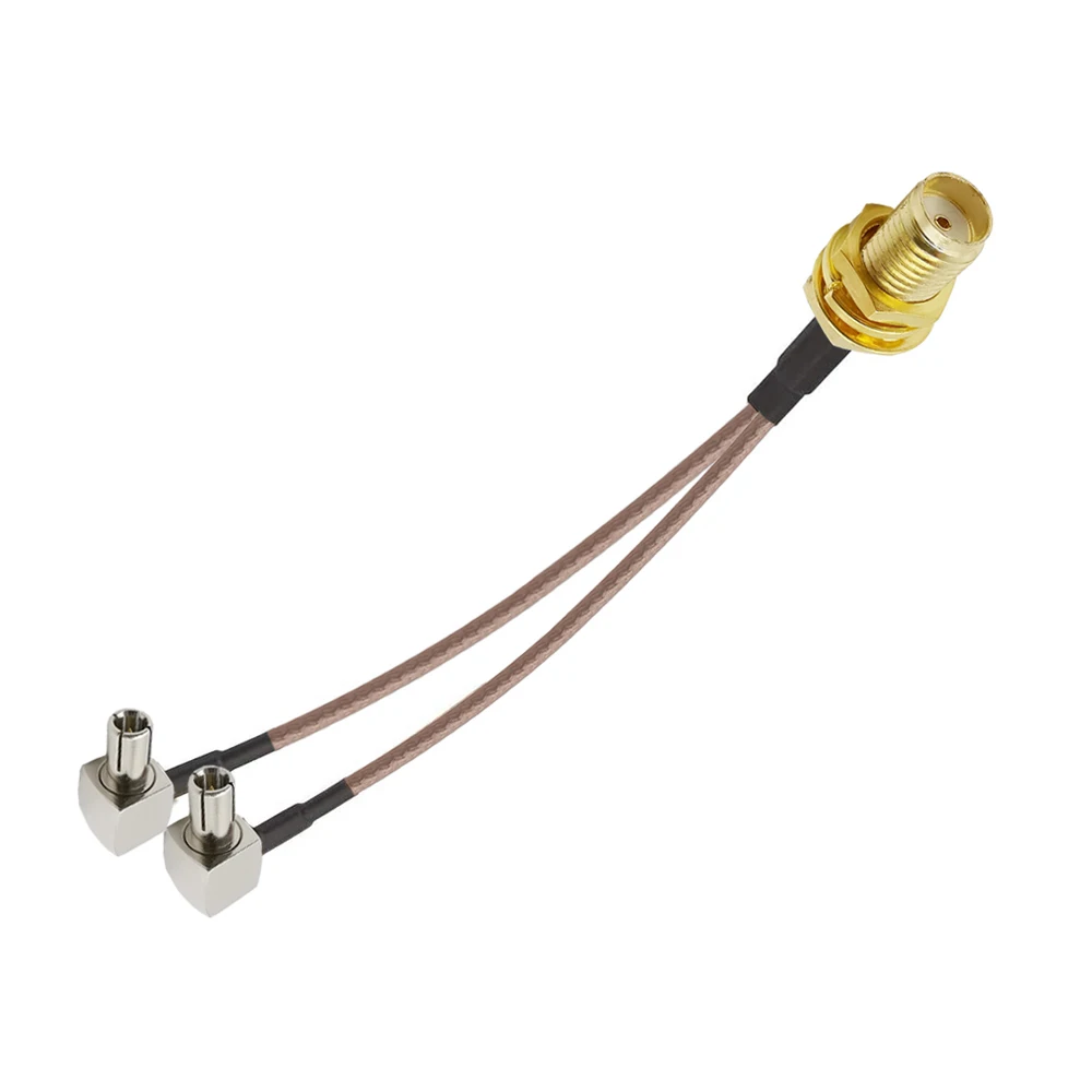 SMA - TS9 موصلات SMA أنثى إلى Y نوع 2 X TS9 ذكر زاوية الفاصل الموحد RG316 ضفيرة كابل لهواوي ، ZTE 3G 4G مودم #2