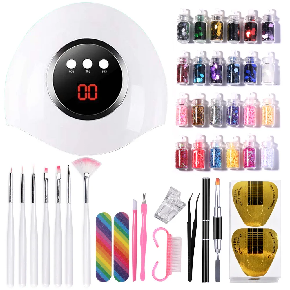 

Poly Nail Gel Kit Professional Nail Gel Set With UV Lamp Extension Gel Nail Polish All For Manicure Gel Set