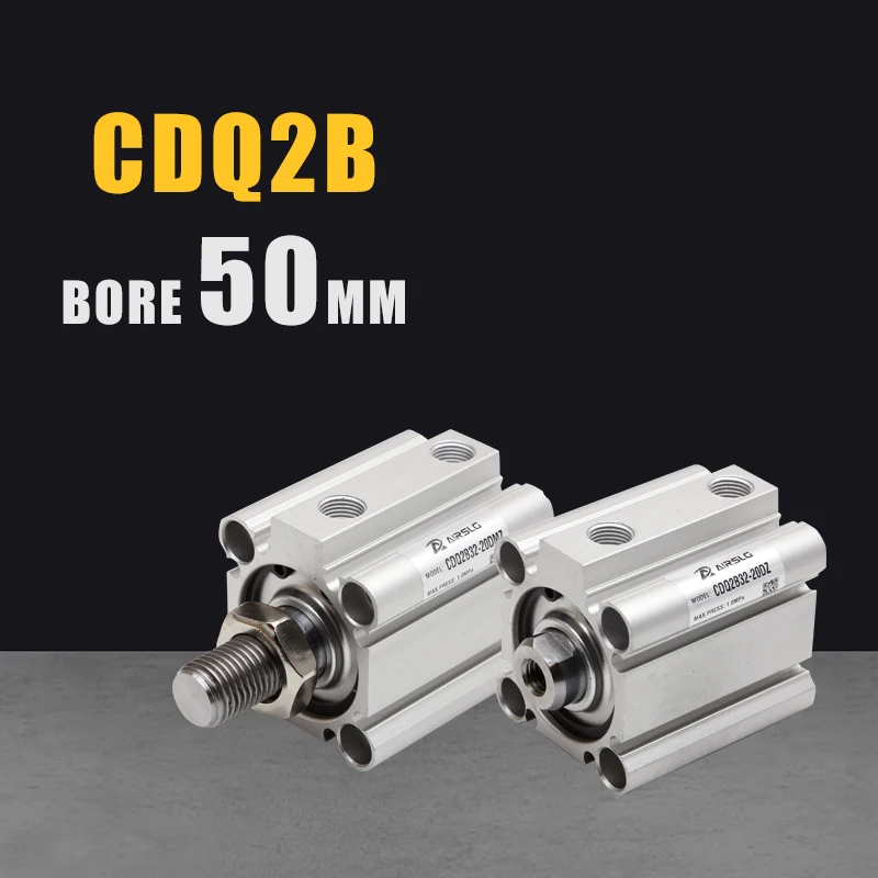 SMC type CDQ2B air pneumatic cylinder Bore 50mm Rod end female thread CDQ2B50 -20DZ CQ2B50  Stroke 5DZ-100DZ