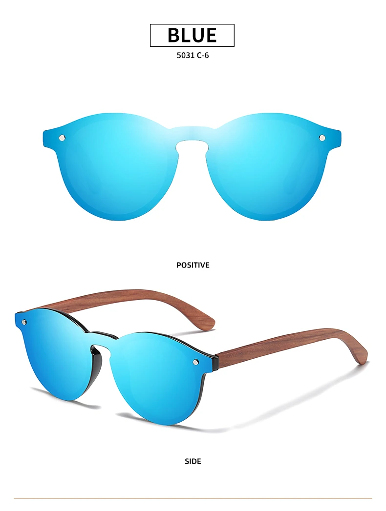 GM Retro Holz Sonnenbrille Männer Frauen Polarisierte Sonnenbrille Fahren Natürliche Holz Rahmen Brillen Spiegel Sonnenbrille Oculos S5031 – Detail 15