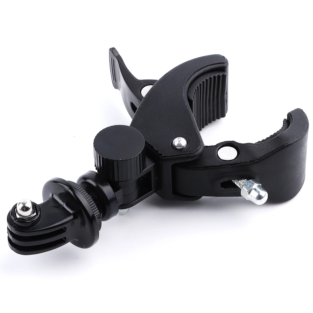 Bike Bicycle Motorcycle Handlebar Handle Clamp Bar Camera Mount Tripod Adapter For Gopro Hero 1 2 3 3+ 4 5 6 7 8 9 10 Black