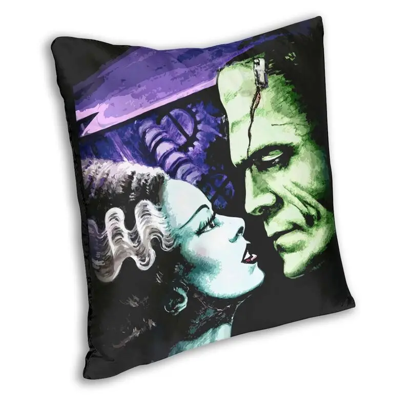 Bride Of Frankenstein Cushion Cover Home Decor Printing Science Fiction Horror Film Throw Pillow Case for Living Room Sofa