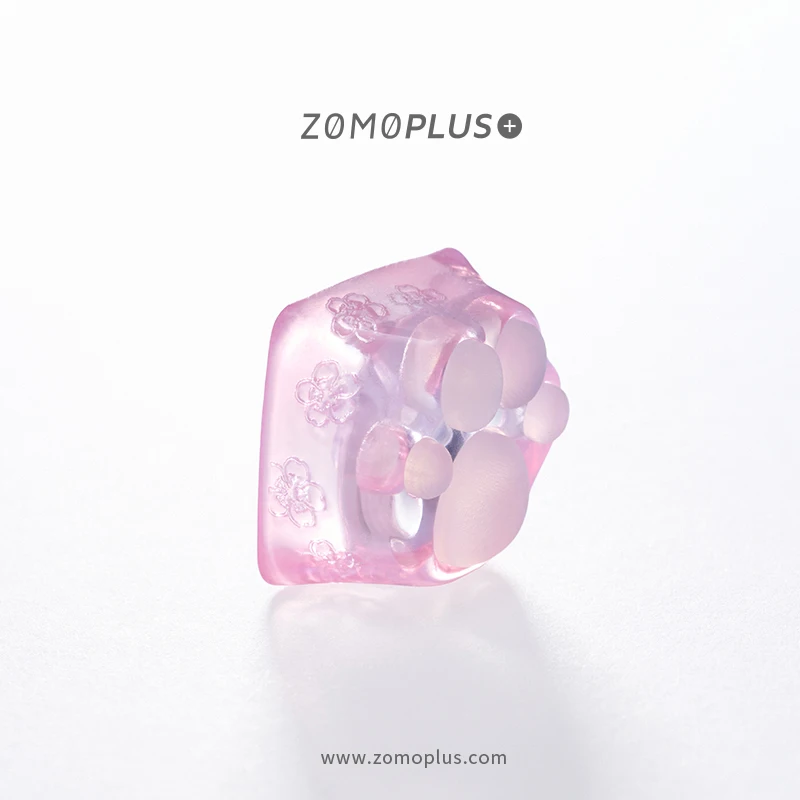 ZOMO PLUS 귀여운 3D 프린트 레진 및 실리콘 사쿠라, 티파니 키티 발, 장인 키캡, 기계식 키보드, 고양이 발 키캡