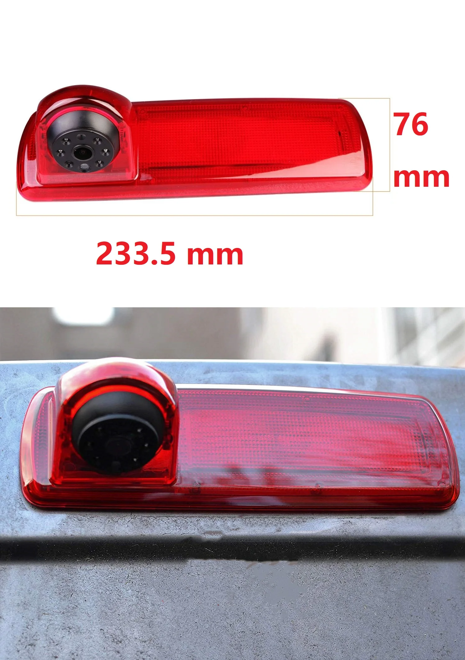 HD 720P Misayaee Brake Light Camera Stop lights for Renault Trafic 3 Vauxhall Opel Vivaro NV 300 2014-2020, Night Vision Camera