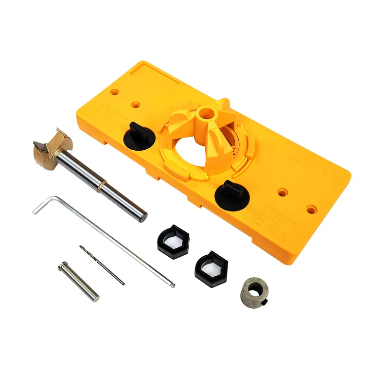 15mm-35mm Cup Style Hinge Jig Boring Hole Drill Guide Forstner Door Hole Template Wood Cutter Carpenter Woodworking Tools