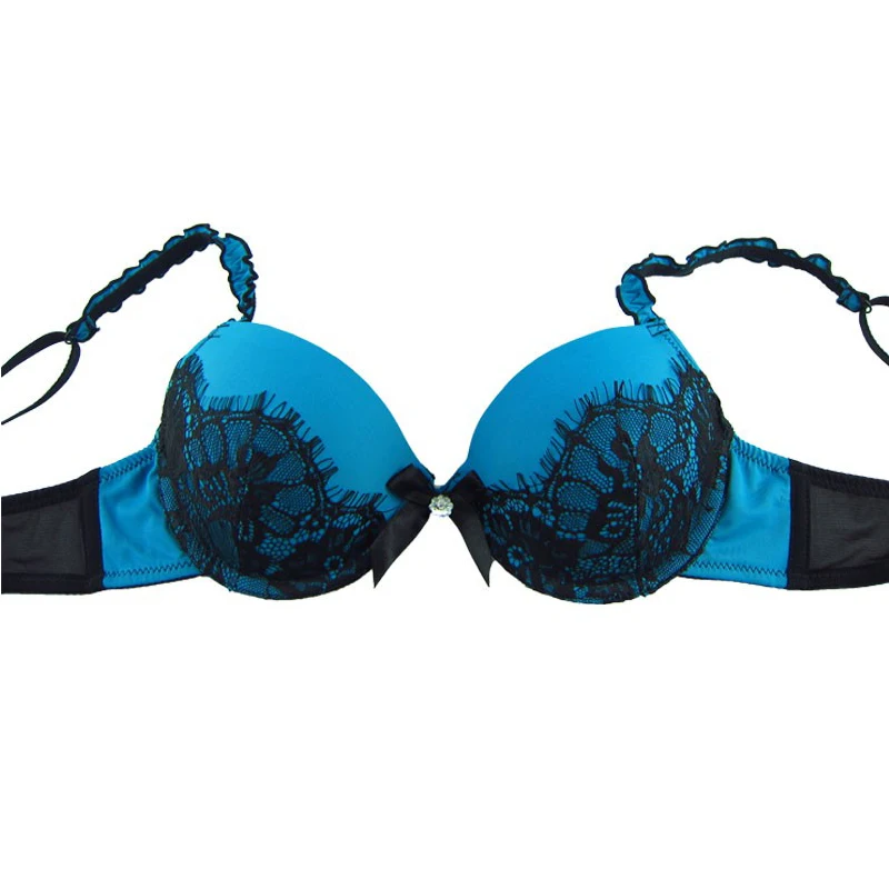 Mierside 2460 Push Up Bra Bow and lace trim women\'s lingerie 34B/38B/40B