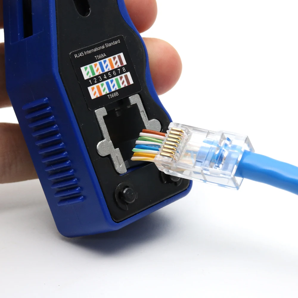 Juego de Herramientas de prensado rj45, alicates de Red 8p rj 45, pelacables ethernet, cortador de abrazadera de alambre, pinzas, clip lan, cat5,