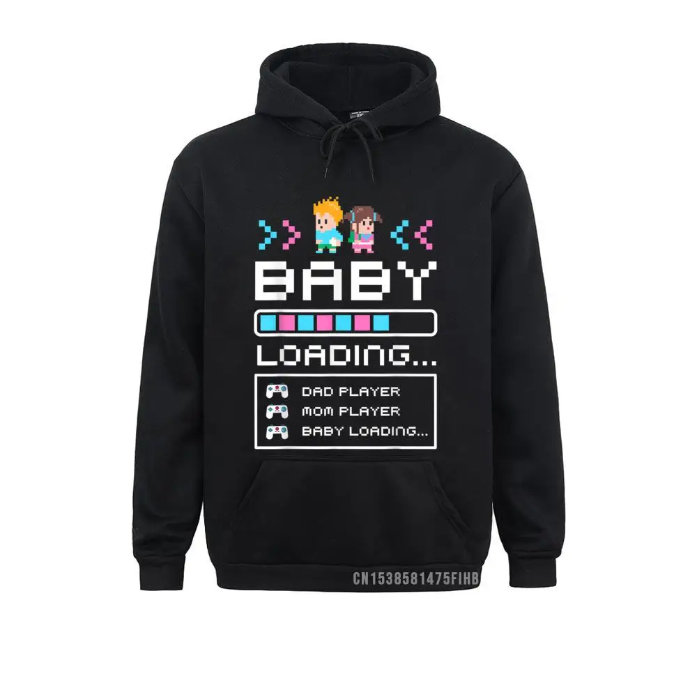 Baby Loading Gamer Gifts Cute Mom Dad Pregnancy Announcement Hoodie Mens Hoodies Sweatshirts England Style Sportswears