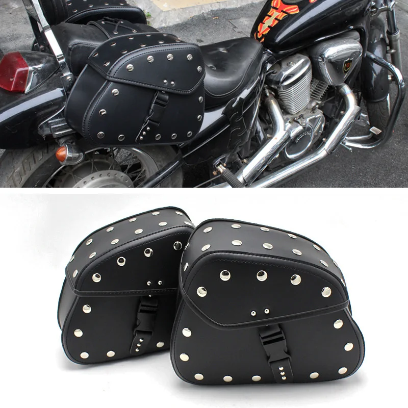 

For Harley Retro Saddlebag Motorcycle Side Bag Leather Waterproof Multifunctional Cycling Bag Travel Luggage Box Saddle Bags