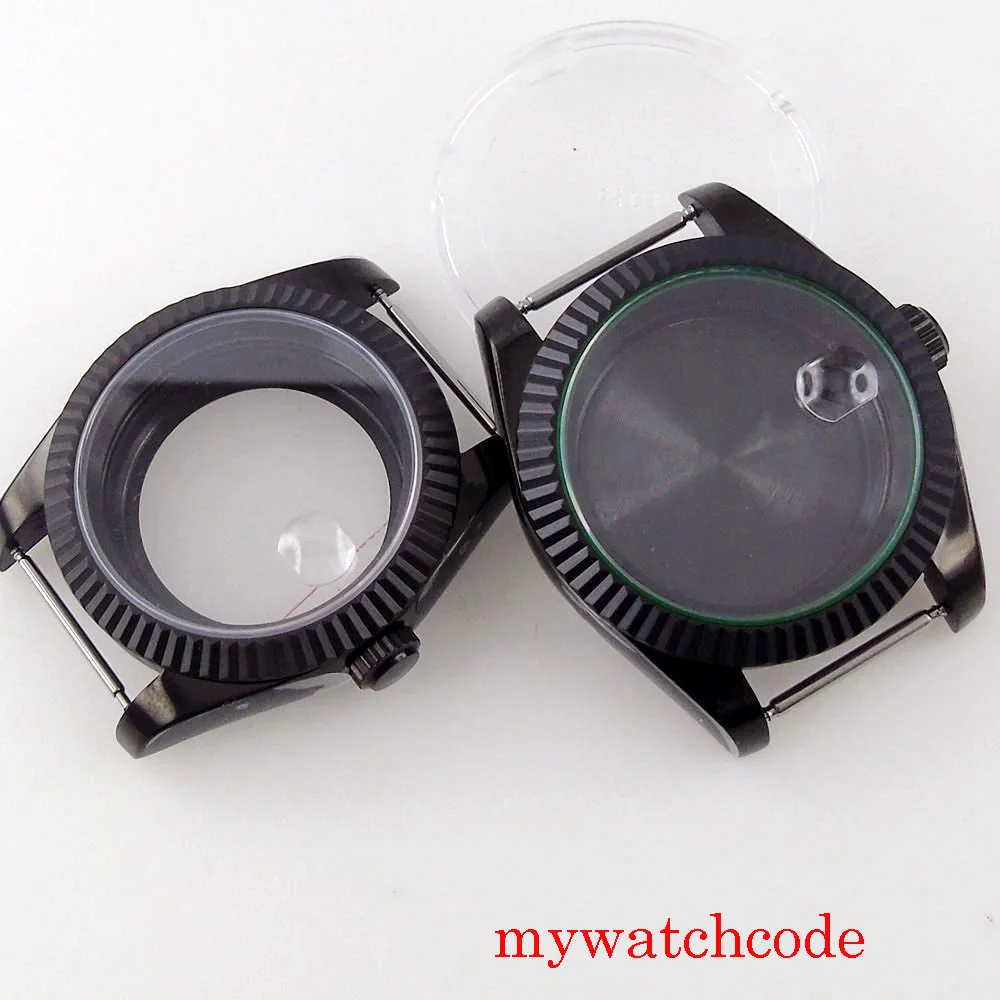 36mm 39mm Fluted Bezel Black Watch Case for nh34 nh35 nh36 nh38 nh39 nh70 nh72 eta2824 PT5000 ST miyota dg mingzhu 904L Bracelet