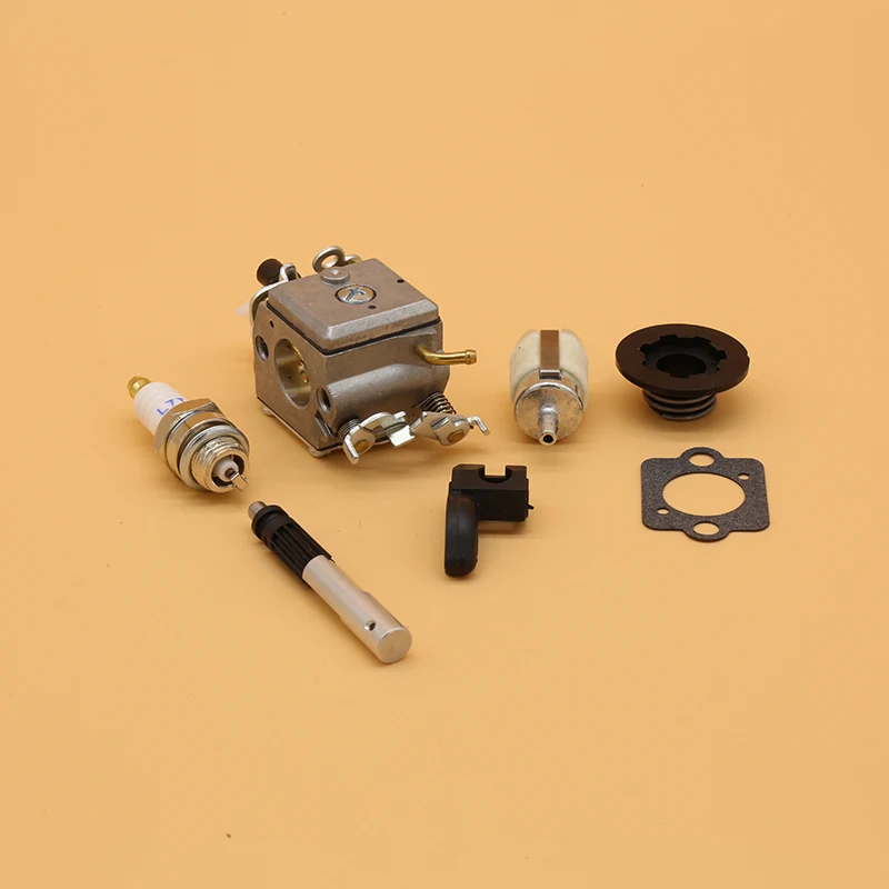 คาร์บูเรเตอร์น้ำมันปั๊มการใช้กรองหนอนเกียร์ Spark Plug สำหรับ Husqvarna 340 345 346XP ชิ้นส่วนลูกโซ่ Zama C3-EL18B Carb 503281812