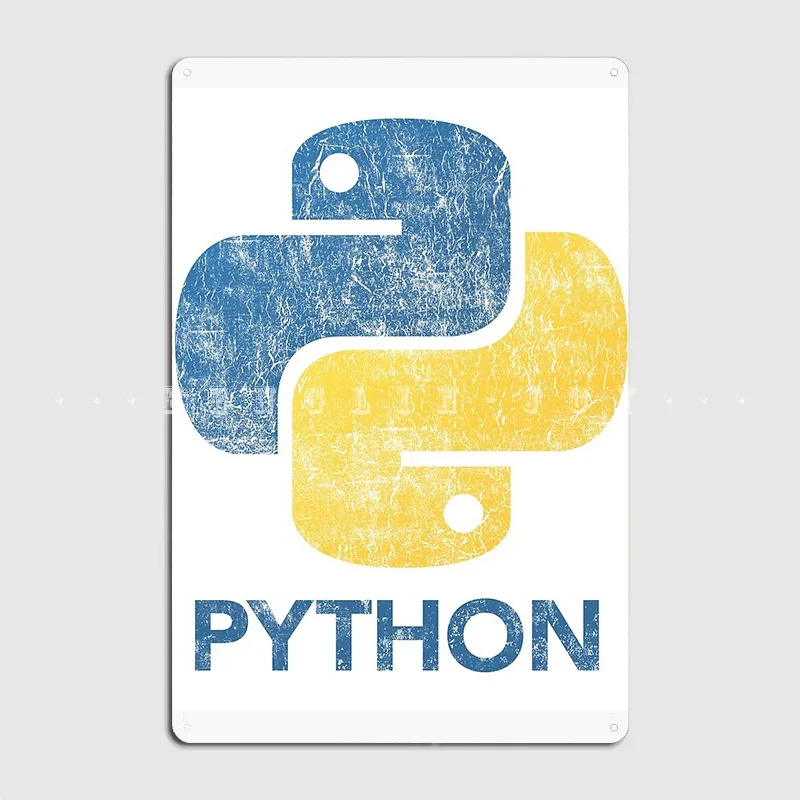 Retro Python Programmer Metal Sign Cinema Living Room Cinema Printing Plaques Tin Sign Poster