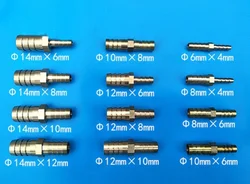 1Pc 4 5 6 8 10 12 14 16 19mm wąż kolczasty x wąż kolczasty mosiężna złączka rurowa łącznik redukcyjny Adapter powietrze paliwo gazowe woda