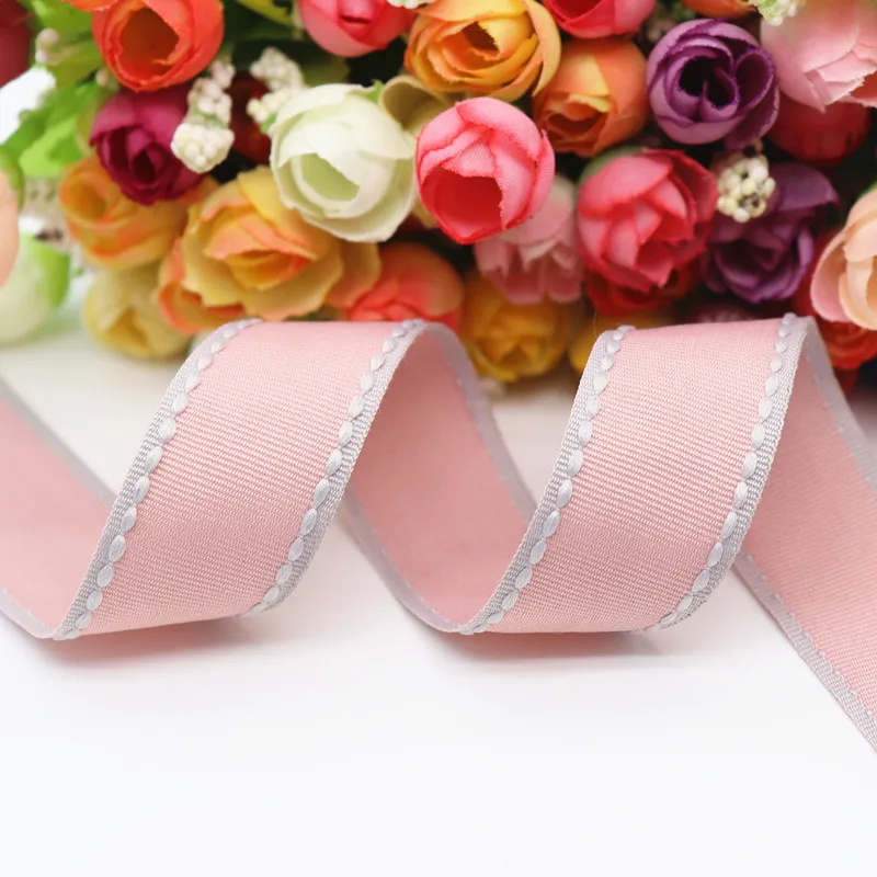 10 Yards 10MM/25MM/38MM Stichbänder Buntes Kanten-Punktlinien-Band für Haarschleifen DIY-Handwerk Handgemachte Accessoires Y19041802 – Detail 10
