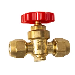 Diaphragm Split Valve Air Conditioning Cold Storage Refrigerationing Manual Valve Ccrew Solder Copper Pipe Straight Fittings