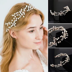 Girls's Small Flower Headband Elegant Wedding Headpiece Bride Hair Jewelry for Little Girl Birthday Party Prom Hair Accessories