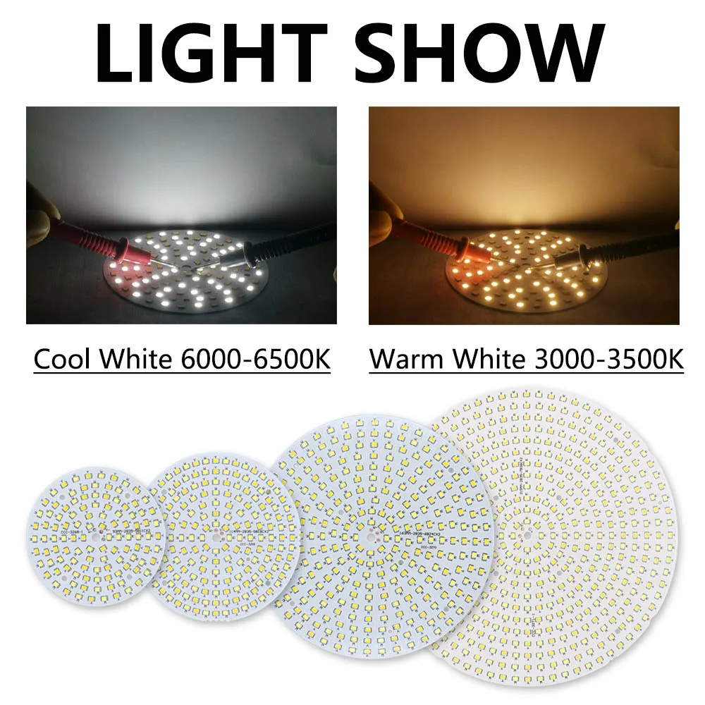 LED Light Board Round And Driver 10W 18W 24W 36W 250mA Three-color LED Source Lamp Diode Ceiling Light Panel Light Accessories