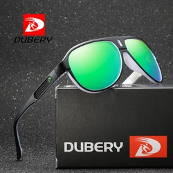 DUBERY Brand Design Polarized Sunglasses Men Driving Shades Male Retro Sun Glasses For Men Summer Mirror Goggle UV400 Oculos 163