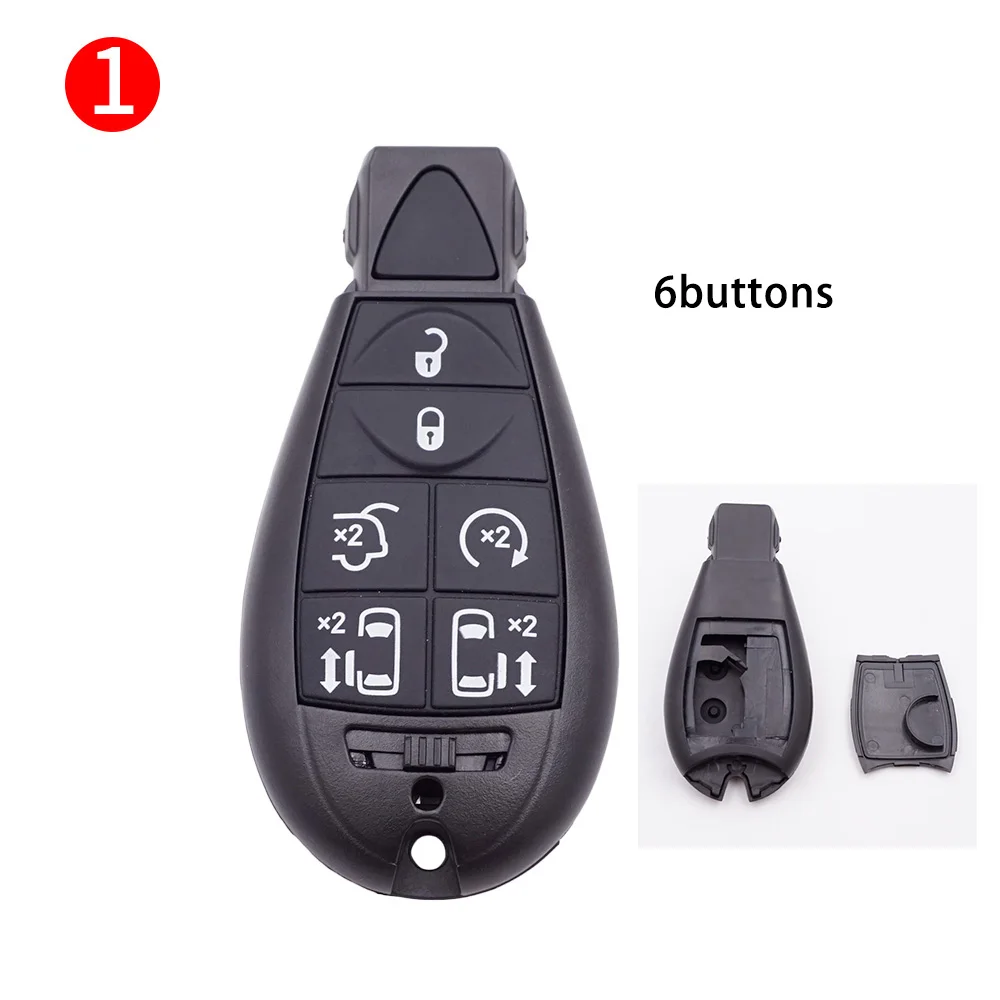 Cocolockey Car Remote Smart Key Shell Fob Fit for  Chrylser 300C JEEP Commander Grand Cherokee Car Key 6Buttons Replacement