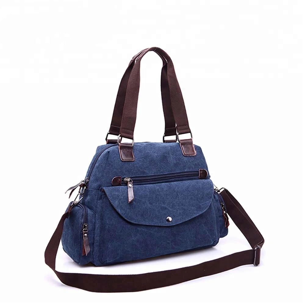 Canvas diagonal bag retro large-capacity horizontal casual three-dimensional outer bag canvas travel mobile portable men's bag