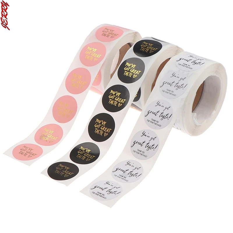 Hot Sale 500 1 Inch Label Stickers Cute Round Paper Thank You Order Labels And Handmade Stationery Stickers