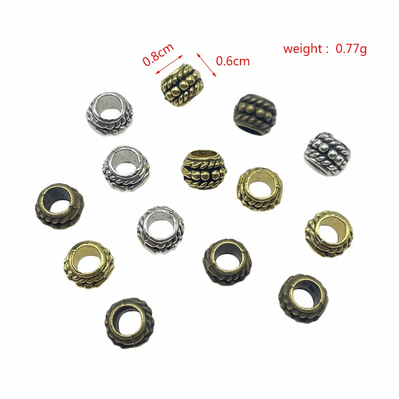 JunKang Zinc Alloy Wheel Shaped Spacer Bead DIY Making Necklace Bracelet Amulet Jewelry Connector Supplies Accessories